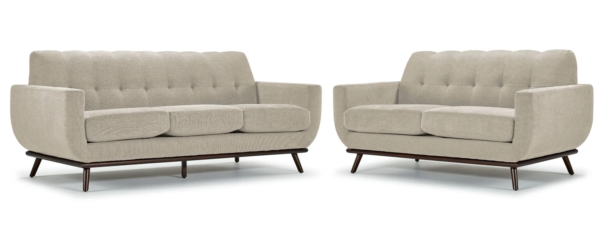 Ziva Sofa and Loveseat Set - Beige